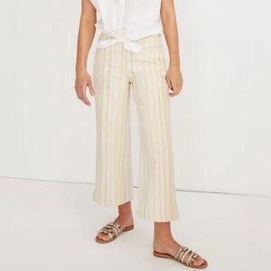 NWT! Emmett Wide-Leg Crop Pants Stripe Warm Honeysuckle ReverseSuper Stretch 30